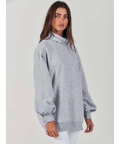 Women's Casual Oversized Cowl Neck Long Sleeve Loose Fit Pullover Tunic Sweatshirt Hoodie 2023 Trendy Clothes Grey $23.00 Hoo...