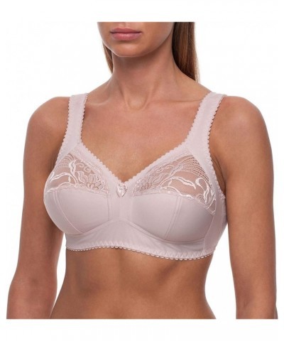 Women's Wireless Plus Size Unlined Minimizer Full Coverage Bra Beige $22.13 Bras