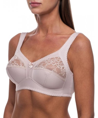 Women's Wireless Plus Size Unlined Minimizer Full Coverage Bra Beige $22.13 Bras