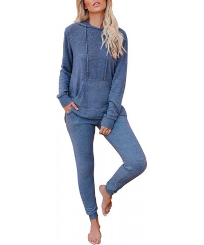 Lounge Sets for Women Two Piece Outfits Sweatsuits Sets Long Pant Loungewear Workout Athletic Tracksuits with Pockets Blue $2...