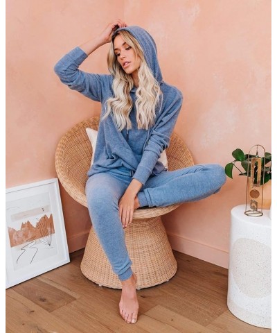 Lounge Sets for Women Two Piece Outfits Sweatsuits Sets Long Pant Loungewear Workout Athletic Tracksuits with Pockets Blue $2...