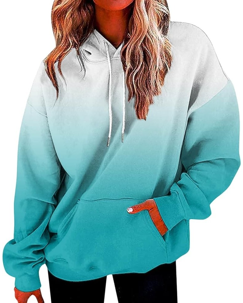 Womens Zip Up Hoodie Womens Plus Size Hooded Sweatshirt Long Sleeve Drawstring Sweatshirt Loose Sweatshirt Womens Light Blue ...