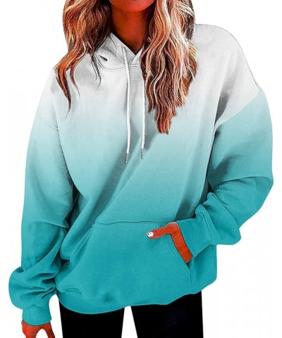 Womens Zip Up Hoodie Womens Plus Size Hooded Sweatshirt Long Sleeve Drawstring Sweatshirt Loose Sweatshirt Womens Light Blue ...