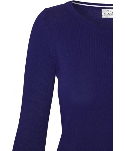 Women's Solid Soft Stretch Pullover Knit Sweater Sw630 / Royal Blue $17.12 Sweaters