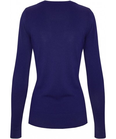 Women's Solid Soft Stretch Pullover Knit Sweater Sw630 / Royal Blue $17.12 Sweaters