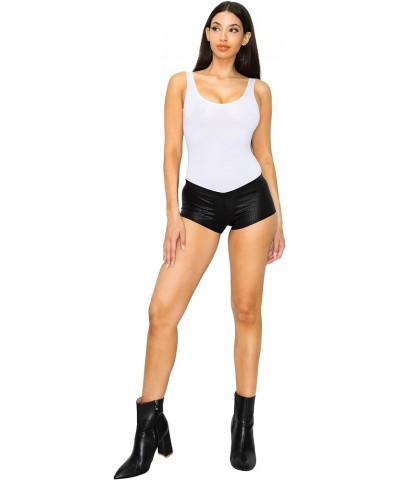 J2 Love Women's Metallic Booty Shorts Snake Black $11.95 Shorts