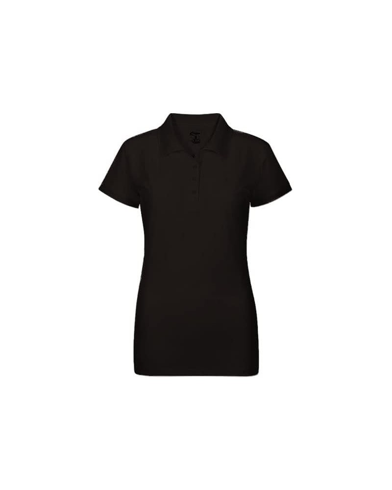 Polo T-Shirt for Junior Girls – High-Performance Moisture Wicking Fabric Black $9.22 Shirts