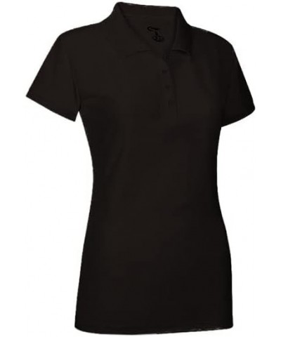 Polo T-Shirt for Junior Girls – High-Performance Moisture Wicking Fabric Black $9.22 Shirts