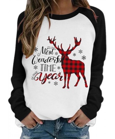 Christmas Sweatshirts for Women Christmas Tree Graphic Pullover Sweatshirt Cute Crewneck Christmas Gnome Shirts Tops S-black ...