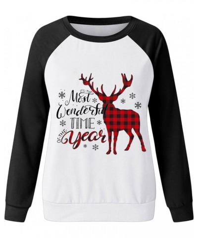 Christmas Sweatshirts for Women Christmas Tree Graphic Pullover Sweatshirt Cute Crewneck Christmas Gnome Shirts Tops S-black ...