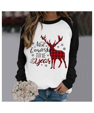 Christmas Sweatshirts for Women Christmas Tree Graphic Pullover Sweatshirt Cute Crewneck Christmas Gnome Shirts Tops S-black ...