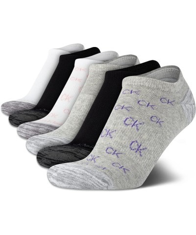 Women’s Socks – Cushion No Show Socks (6 Pack) Grey Ck Logo $16.82 Socks