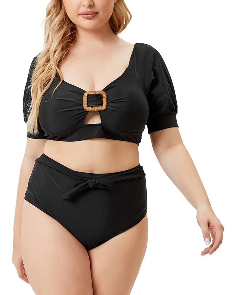 Women's Bikini Sets Plus Size Printed Sexy Backless One-Piece Swimsuit Bathing Suit Swimmwear Y4black $13.16 Swimsuits