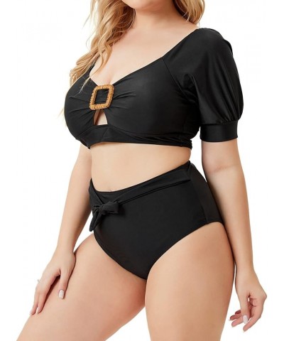 Women's Bikini Sets Plus Size Printed Sexy Backless One-Piece Swimsuit Bathing Suit Swimmwear Y4black $13.16 Swimsuits