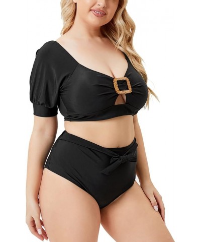 Women's Bikini Sets Plus Size Printed Sexy Backless One-Piece Swimsuit Bathing Suit Swimmwear Y4black $13.16 Swimsuits