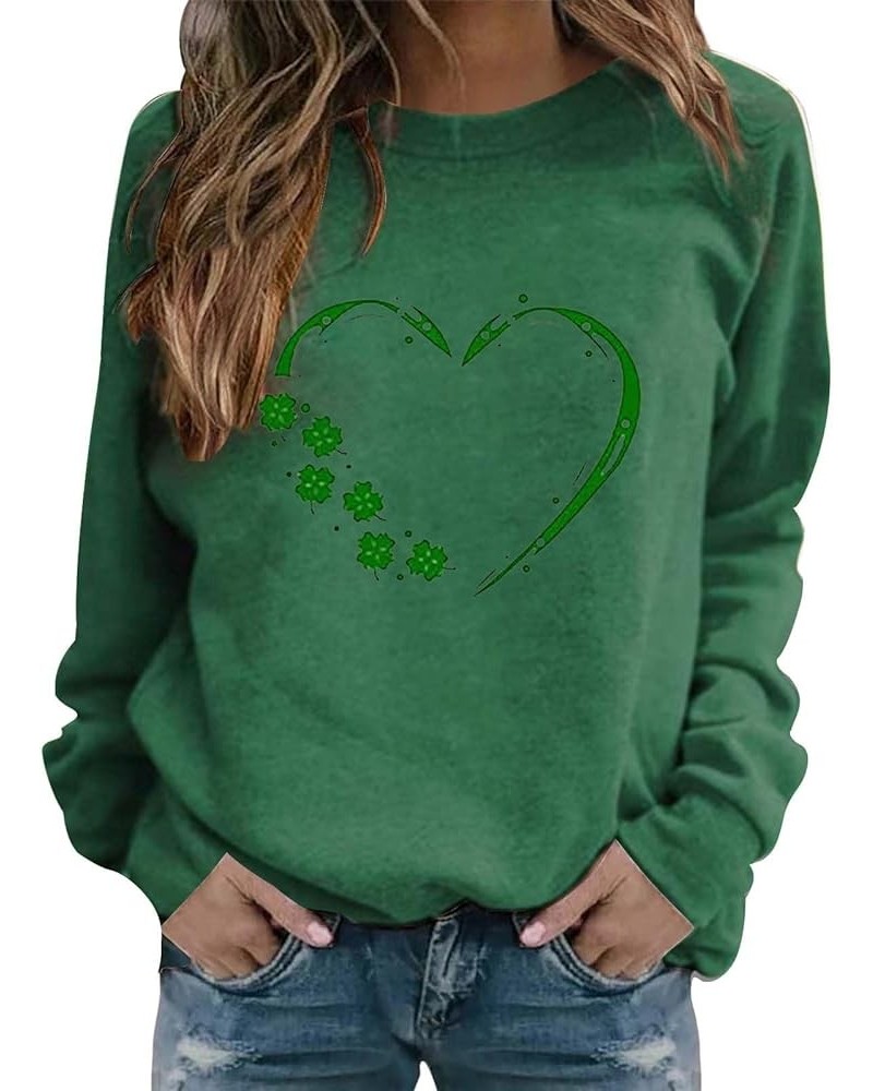 Women's St Patrick's Day T Shirts Shamrock Clover Print Long Sleeve Shirts Fashion Holiday for Women Green 3 $9.51 Underwear