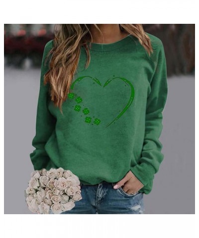 Women's St Patrick's Day T Shirts Shamrock Clover Print Long Sleeve Shirts Fashion Holiday for Women Green 3 $9.51 Underwear