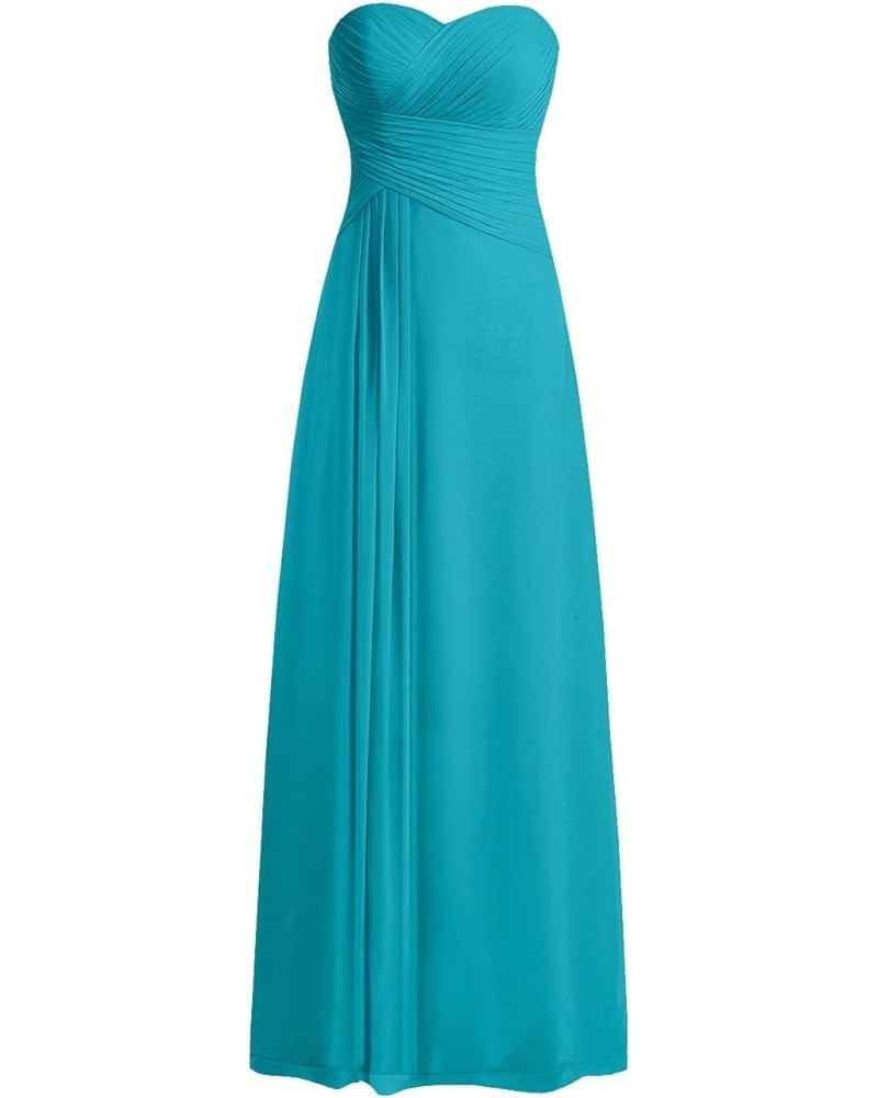 Bridesmaid Dresses Prom Dress - Long Evening Dress Chiffon Pleat Dark Turquoise $30.79 Dresses