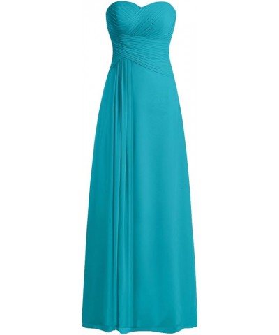 Bridesmaid Dresses Prom Dress - Long Evening Dress Chiffon Pleat Dark Turquoise $30.79 Dresses