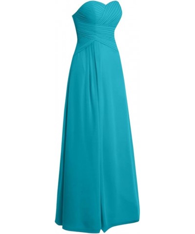 Bridesmaid Dresses Prom Dress - Long Evening Dress Chiffon Pleat Dark Turquoise $30.79 Dresses