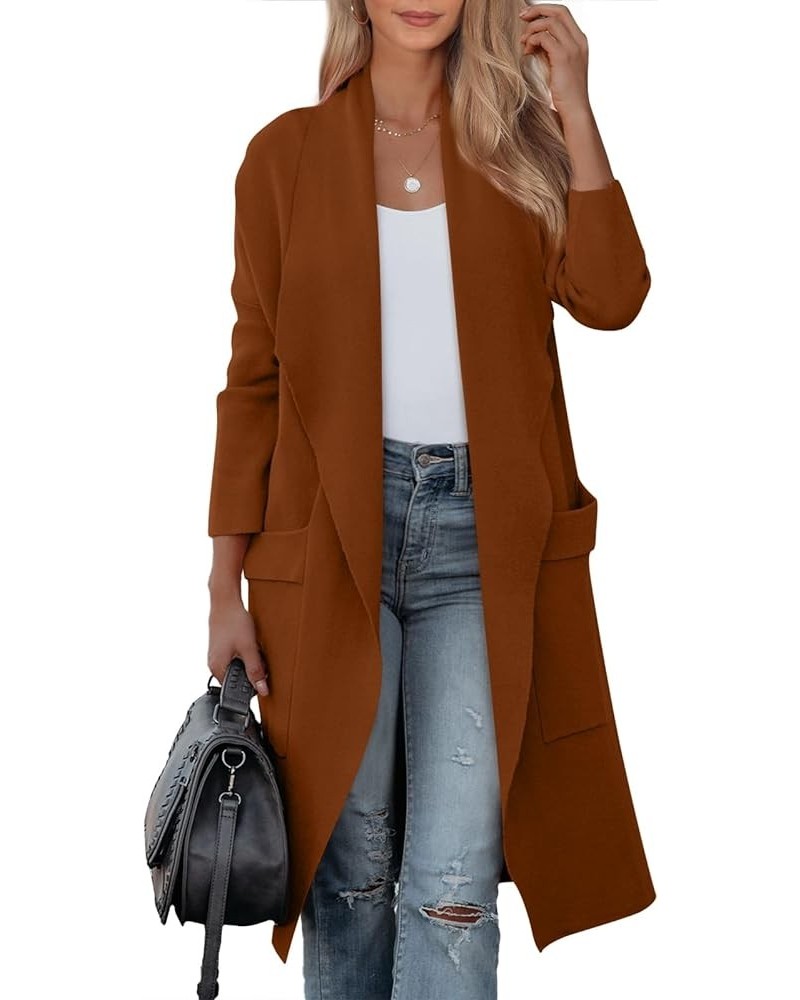 Women's Oversized Dressy Cardigans 2023 Long Knit Coatigans Lightweight Winter Coat Fall Sweater Jacket Caramel $28.70 Sweaters