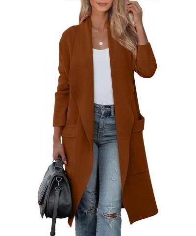 Women's Oversized Dressy Cardigans 2023 Long Knit Coatigans Lightweight Winter Coat Fall Sweater Jacket Caramel $28.70 Sweaters