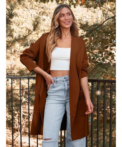 Women's Oversized Dressy Cardigans 2023 Long Knit Coatigans Lightweight Winter Coat Fall Sweater Jacket Caramel $28.70 Sweaters