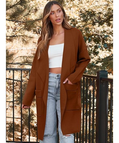 Women's Oversized Dressy Cardigans 2023 Long Knit Coatigans Lightweight Winter Coat Fall Sweater Jacket Caramel $28.70 Sweaters