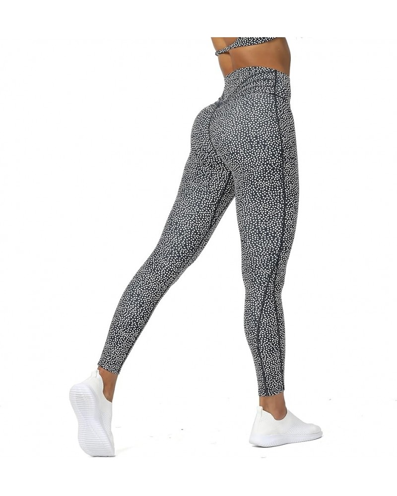 High Waisted Workout Leggings for Women Compression Tummy Control Trinity Buttery Soft Yoga Pants 26 Blueberry Dot Print $25....