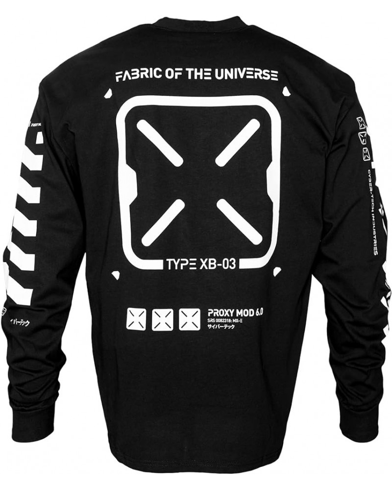 Techwear Graphic Fashion Streetwear Long Sleeve T-Shirt Black/White Xb-03 $35.70 T-Shirts