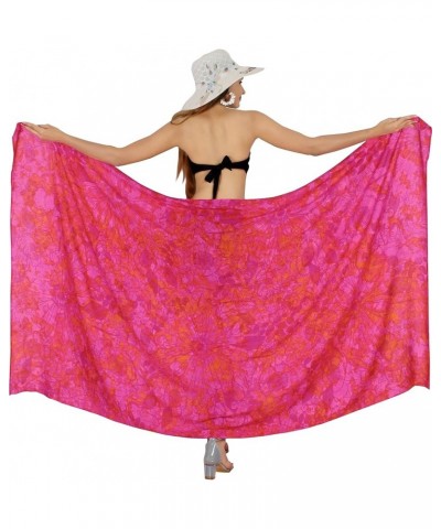 Women's Bathing Suit Coverup Summer Bikinis Pareos Cover-Up Dress Beach Swimwear Sarong Beachwear Pareo for Women Pink, Leave...