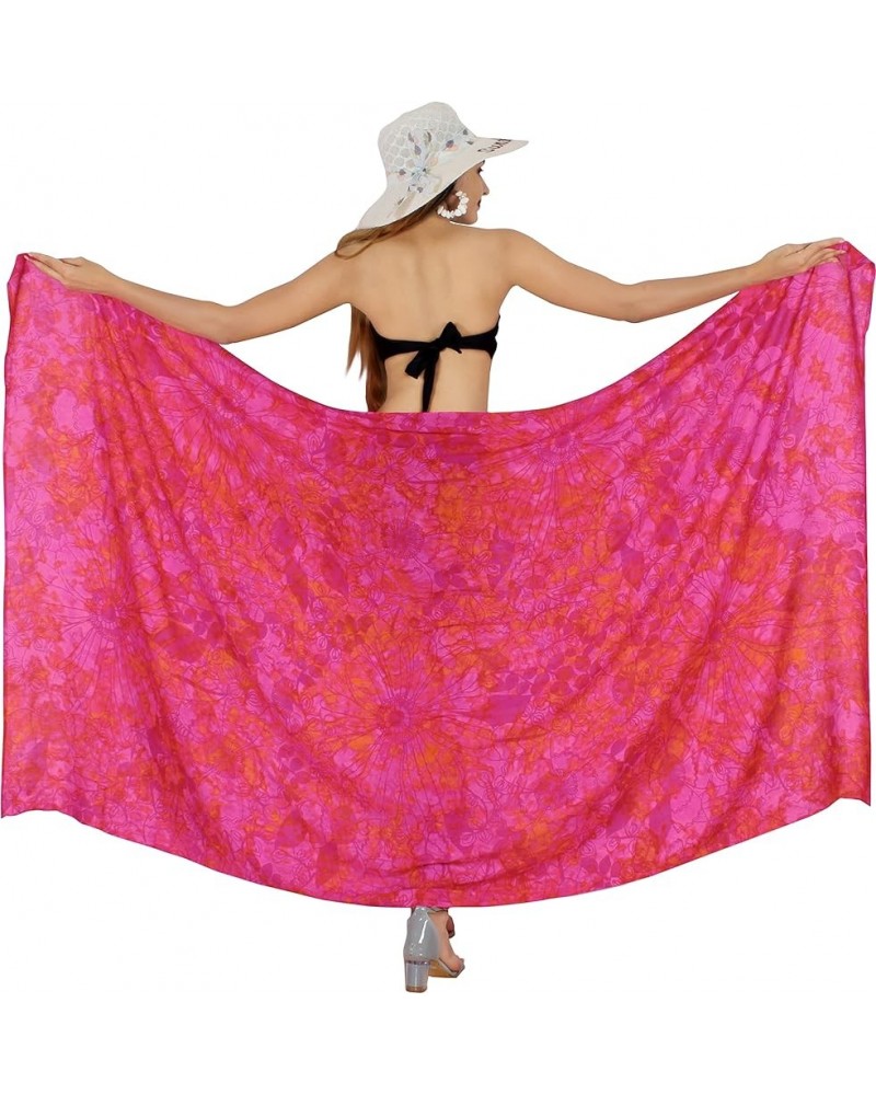 Women's Bathing Suit Coverup Summer Bikinis Pareos Cover-Up Dress Beach Swimwear Sarong Beachwear Pareo for Women Pink, Leave...