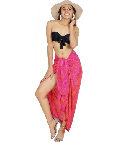 Women's Bathing Suit Coverup Summer Bikinis Pareos Cover-Up Dress Beach Swimwear Sarong Beachwear Pareo for Women Pink, Leave...