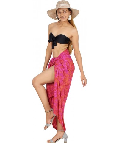 Women's Bathing Suit Coverup Summer Bikinis Pareos Cover-Up Dress Beach Swimwear Sarong Beachwear Pareo for Women Pink, Leave...