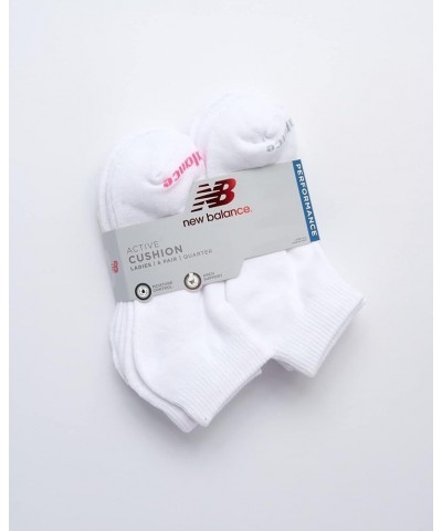 Women’s Athletic Socks - Cushioned Quarter Cut Ankle Socks (6 Pack) Solid White 4-10 $13.16 Activewear