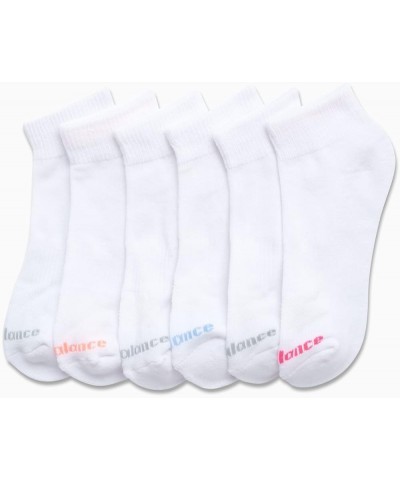 Women’s Athletic Socks - Cushioned Quarter Cut Ankle Socks (6 Pack) Solid White 4-10 $13.16 Activewear