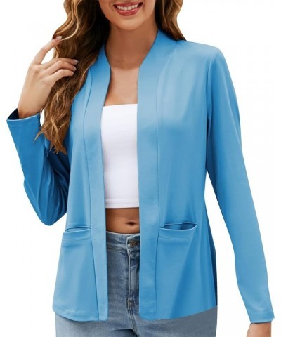 Blazer Jackets for Women，Casual Blazers Long Sleeve Open Front Work Jackets Blazer Summer Office Blazers Coats Z02blue $12.55...