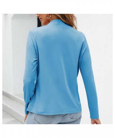 Blazer Jackets for Women，Casual Blazers Long Sleeve Open Front Work Jackets Blazer Summer Office Blazers Coats Z02blue $12.55...