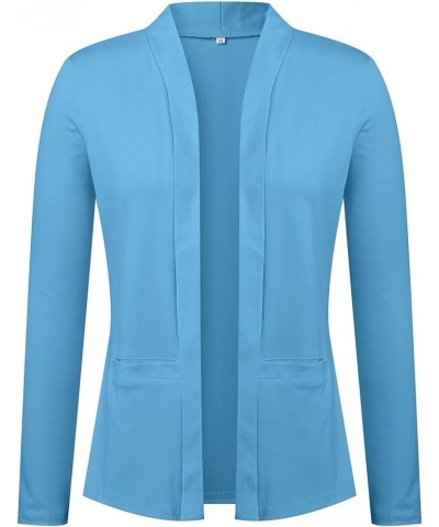 Blazer Jackets for Women，Casual Blazers Long Sleeve Open Front Work Jackets Blazer Summer Office Blazers Coats Z02blue $12.55...