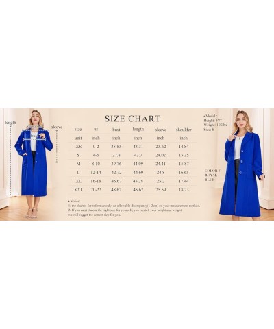 Women's Big Notch Lapel Single Breasted Mid-Long Wool Blend Coat Off-white $25.60 Coats