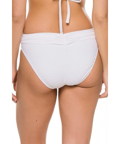 Women's Island Goddess Banded Hipster Swimsuit Bottom White $11.81 Swimsuits