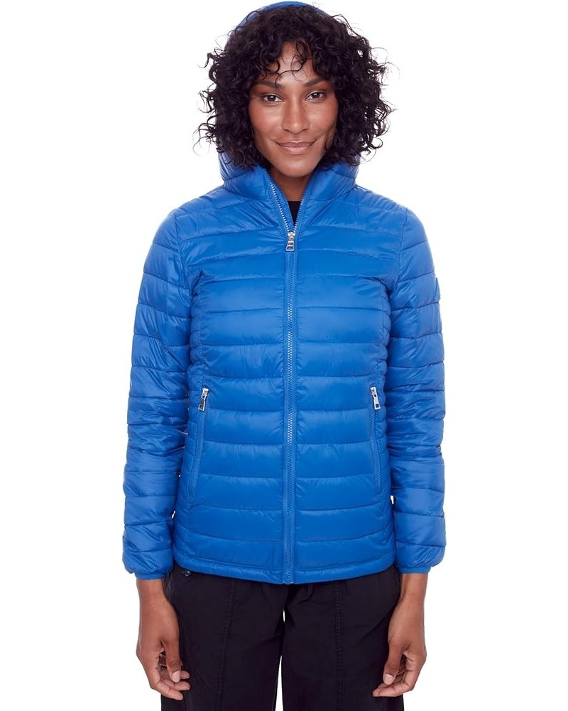 Women’s Vegan Down Packable Puffer - Lightweight, Weather-Resistant Jacket With Hood For Women with Carry Bag Cobalt $35.07 J...