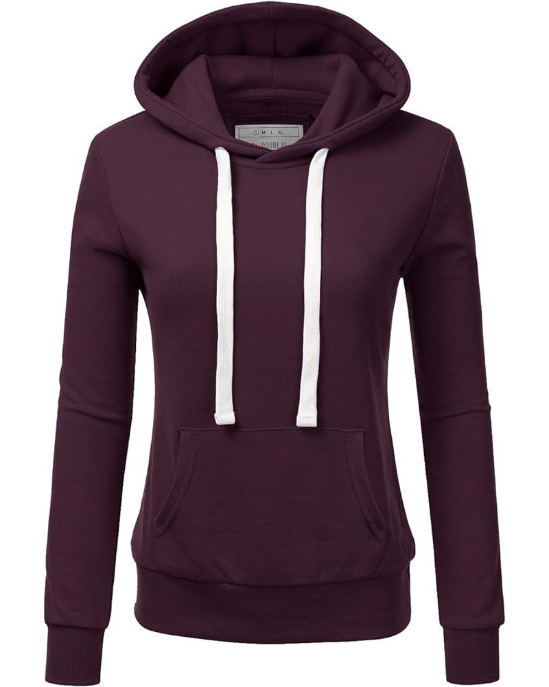 Basic Lightweight Pullover Sweater Top Essential Comfy Casual Hoodie Sweatshirt for Womens Clothes with Plus Size A_plum $16....