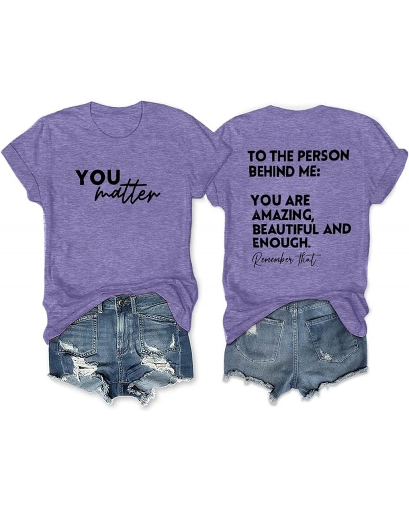 Be Kind Womens T Shirts Cute Graphic Blessed Shirt Short Sleeve Tees Funny Inspirational T-Shirt Teacher Tops B-purple 2 $10....