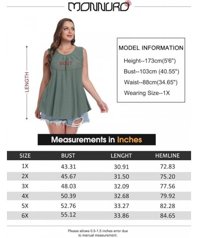 Plus Size Tank Tops Summer Tops Eyelet Sleeveless T-Shirts Scoop Neck Loose Flowy Casual Tunic Shirts(1X-6X) Grayishgreen $9....