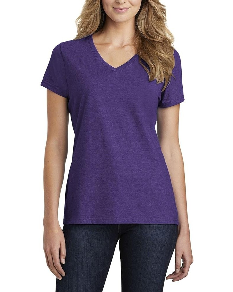 Womens Casual Short Sleeves Regular Fit Fan Favorite Blend V-Neck T-Shirt Team Purple Heather $7.84 T-Shirts