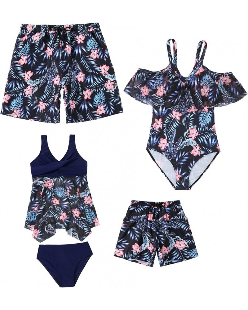 Matching Family Swimsuit Set Mommy and Me High Waisted Bikini Bathing Suit Two Piece V Neck Girls Swimsuit Mom 4 $9.50 Swimsuits