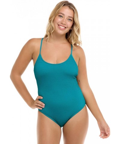 Women's Standard Naomi Adjustable Back One Piece Swimsuit Sorbet Lagoon $30.28 Swimsuits