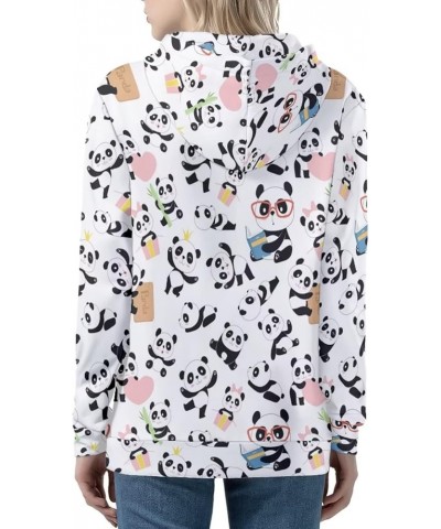 Womens Zip Up Hoodie Jacket Fashion Sweatshirts Clothing Panda $21.83 Hoodies & Sweatshirts