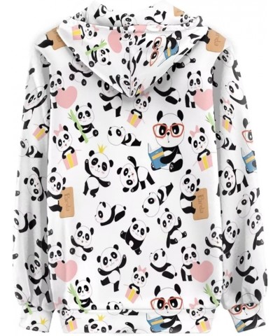 Womens Zip Up Hoodie Jacket Fashion Sweatshirts Clothing Panda $21.83 Hoodies & Sweatshirts